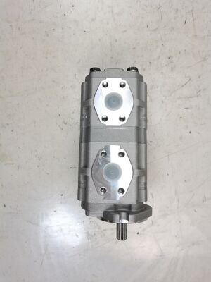 品質  Komatsu Hydraulic Gear Pump KRP4 Series Oil Pump KRP4-27+17 Iron Aluminum alloy materialsl Pump with 150bar-250bar Pressure Replacement for Heavy machinery 工場