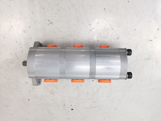 12+12+10 10T Rねじ油圧ポンプ 鋼およびアルミニウム合金 160kPa-250kPa 中高圧外部噛合ギアポンプ 油圧ポンプ 重機