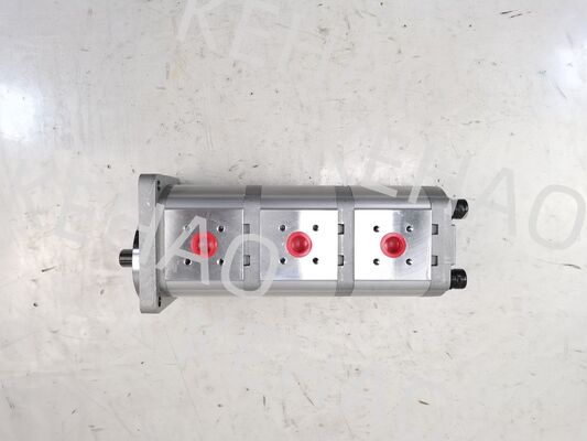 3段油圧ギアポンプ 307012-8160 (14+14+14) 高品質 鉄とアルミニウム合金材料 建設機械工場供給用油圧スペアパーツ