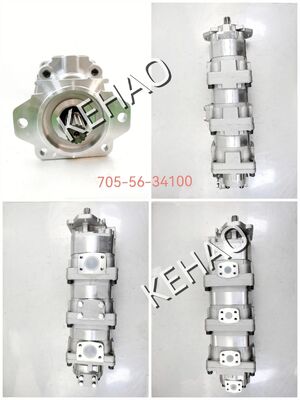 For WA420-1C/542 Komatsu Machinery Gear pump 705-56-34100/ SAR 80+63+50+12 Hydraulic Gear 3-stage Pump Factory Supply