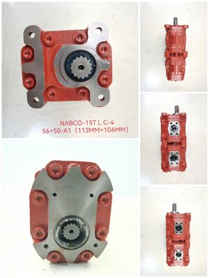 NABCO コンクリート機械用のギアポンプ NABCO-56+50-A1 鋳鉄とアルミニウム合金材料 トリプル水力ポンプ 1 年間の保証 工場供給