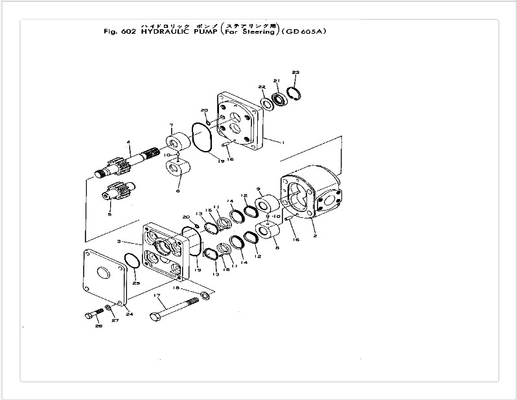 704-12-26120 GD605Aのための小松の歯車ポンプ6.5 kg